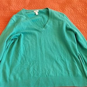 LL Bean, sweater , new condition , aquamarine